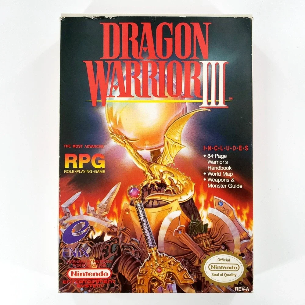 Dragon Warrior III Nintendo NES Authentic w/ Box Pristine Label No Manual Tested